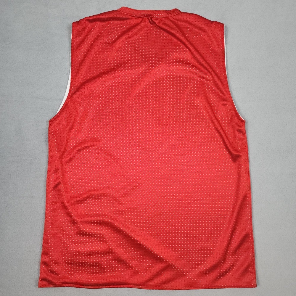 Vintage Chicago Bulls Reversible Jersey Mens L Red White NBA Basketball Mesh - Picture 9 of 9